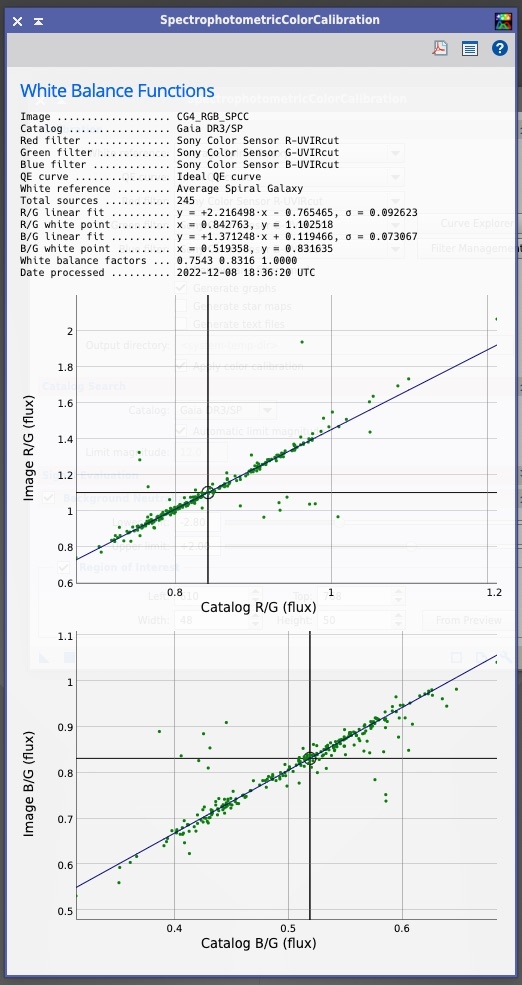 PixInsight Spectrophotometric Color Calibration Telescope Live